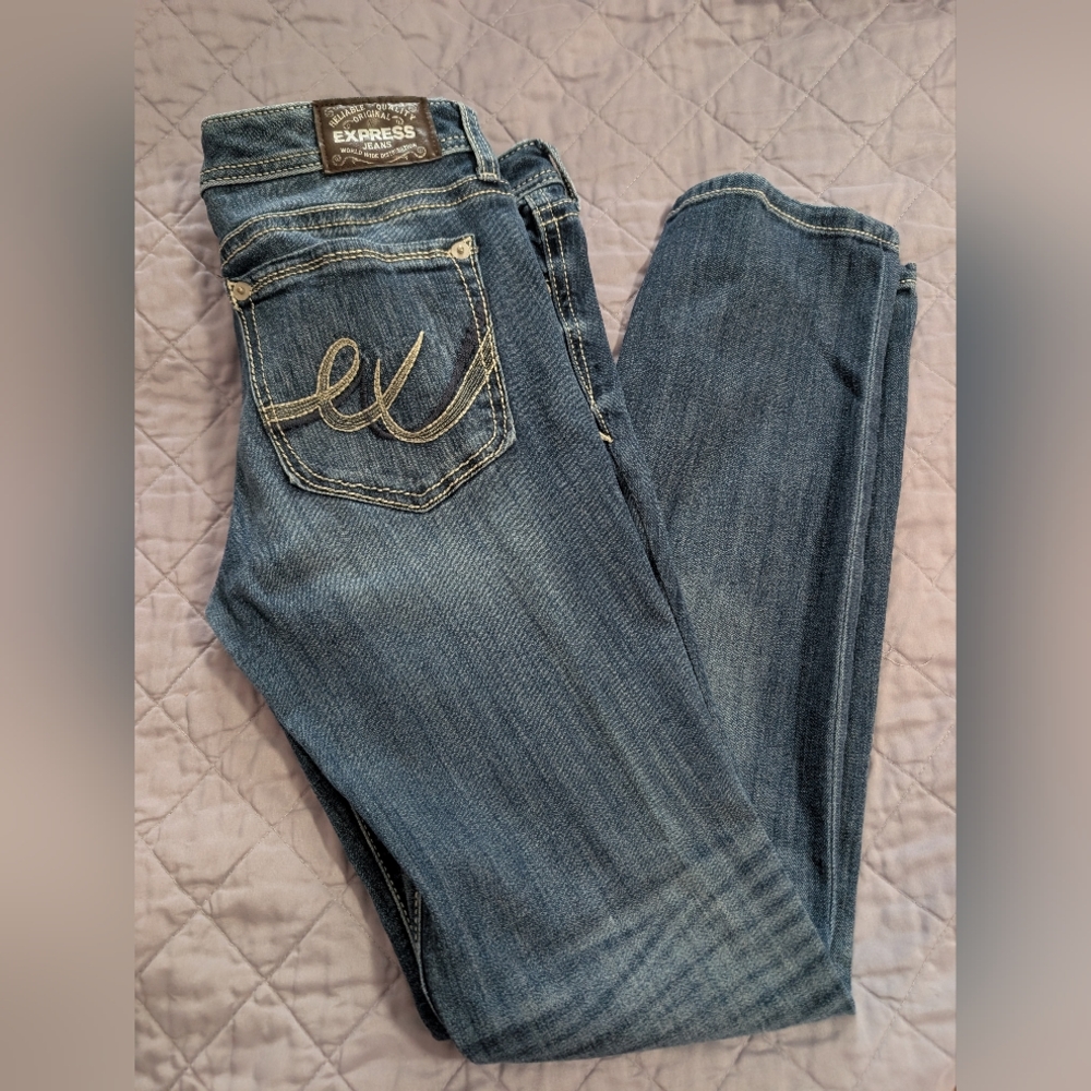 Express Blue Skinny Jeans Classic Style